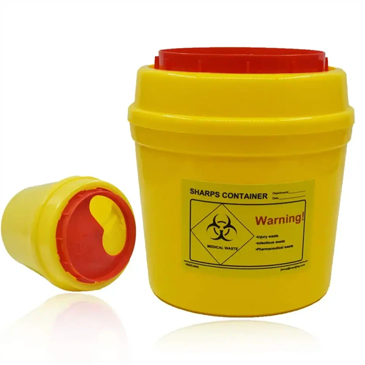 Plastic Medical Reusable Waste 5l 10l Round Shape Sharp Container